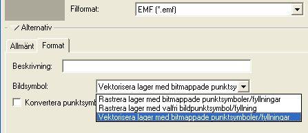 vektorformat. Eftersom transparens är en naturlig rastersymbol finns det inget annat sätt att undvika rasterisering förutom att låta bli att använda transparenta symboler helt.