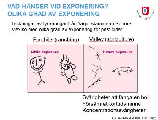 Tema: Människans påverkan på vatten Ingrid Ericsson Jogsten, Örebro Universitet MILJÖGIFTER I MATFISK - Giftfri miljö är ett av Sveriges nationella miljömål som innebär att halterna av miljögifter