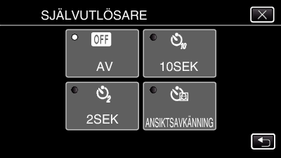 Inspelning 6 Inspelning startar automatiskt när motivet inom den röda rutan rör sig 0 En röd ruta visas 2 sekunder efter att menyn försvinner 0 För videoinspelning fortsätter inspelningen så länge