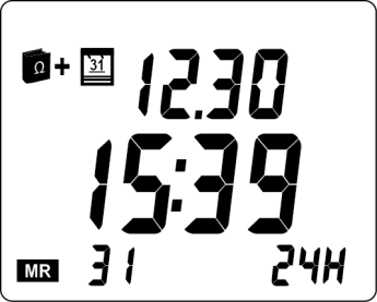 Skärm nr. 2 Figuren här illustrerar en kontaktspänningsmätning (produkten Z x I). Tryck på för att visa nästa skärm. Fig. 29 Skärm nr.