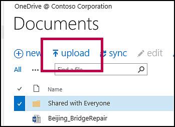 Arbeta med filer Ladda upp filer (OneDrive/SharePoint) Viktigt! Följande tecken är inte tillåtna i Office 365 OneDrive och SharePoint. \ / : *?