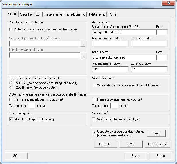 FLEX Reseräkning - Användarmeddelande (januari 2012) 18 Utskriftsproblem - FLEX Client Setup P g a att flera kunder fått problem med att vissa nyare skrivare inte kunnat användas för att skriva ut