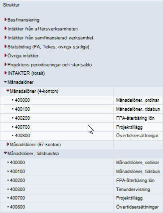 Välj sedan: Aktiv: Ta bort rad om summan = 0 Tryck OK Dra upp Huvudbokskonto från de valfria kriterierna till rader. Alla rader får nu en trekant framför sig.