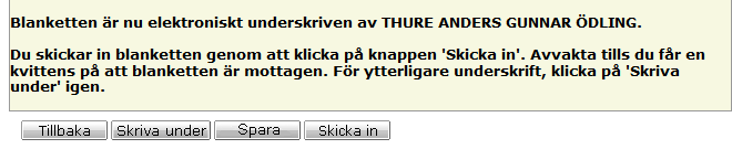 När du signerar så kommer du till denna bild För att nu signera från denna bild så klickar du på texten (i bilden har vi markerat den gul) Bild 19 Efter e-signering kommer du till denna bild där du