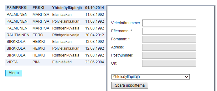 Finska Kennelklubben 22.10.2014 7(13) Kompetenser Kompetenser kan uppdateras både med admin-koderna och med veterinärklinikens uppdaterarens rättigheter.