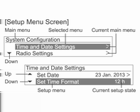 Infotainmentsystem 97 Skärmdisplay Skärmdisplayen kan variera från den manuella displayen eftersom de flesta skärmar skiljer sig åt beroende på enhetens inställningar och fordonsspecifikationen.