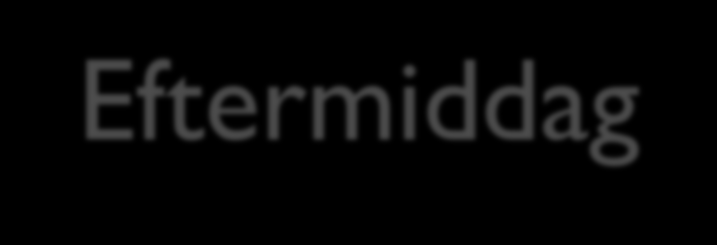 Eftermiddag kl. 13.00 13.30 14.