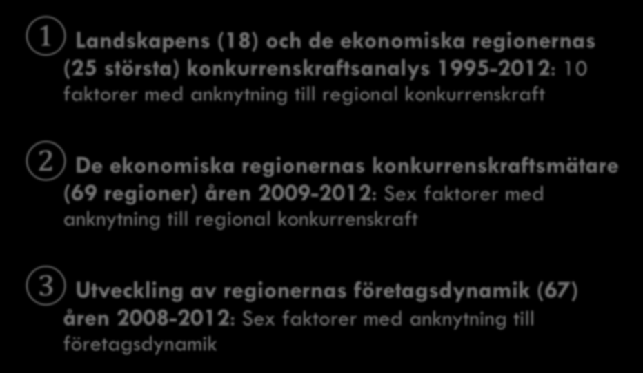 Västra Nylands position i konkurrensen mellan regionerna 1 Landskapens (18) och de ekonomiska regionernas (25 största) konkurrenskraftsanalys 1995-2012: 10 faktorer med anknytning till regional