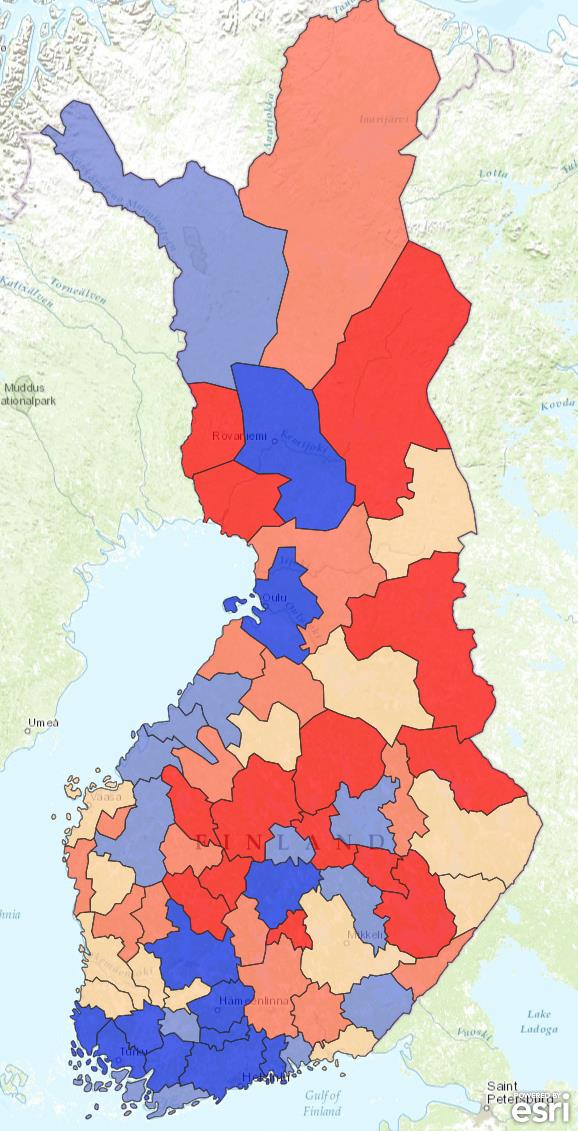 Företagsbeståndets förändring (%) under åren 2000-2012 Företagens antal ökade med