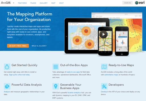 ArcGIS Online Cloud Based GIS Providing Apps