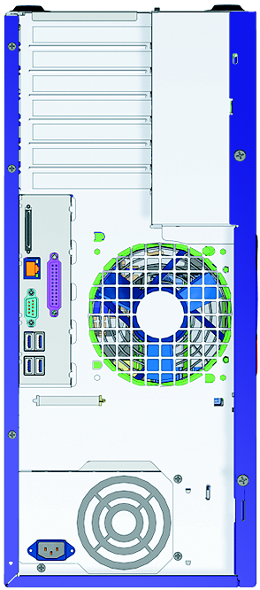 Översikt, baksida TPE0 (Twisted-pair Ethernet) SCSI0 Ström Anslut musen och tangentbordet till endast USB 1.1-anslutningar Universal serial bus USB0 (4 x USB 1.