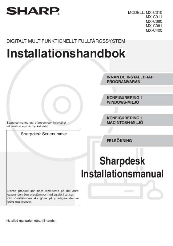 Du hittar svar på alla dina frågor i instruktionsbok (information, specifikationer,