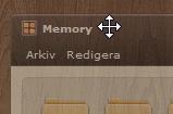 Contextmeny Memoryt Även Memoryt ska få en contextmeny som ska möjliggöra att spelet enkelt kan startas om.