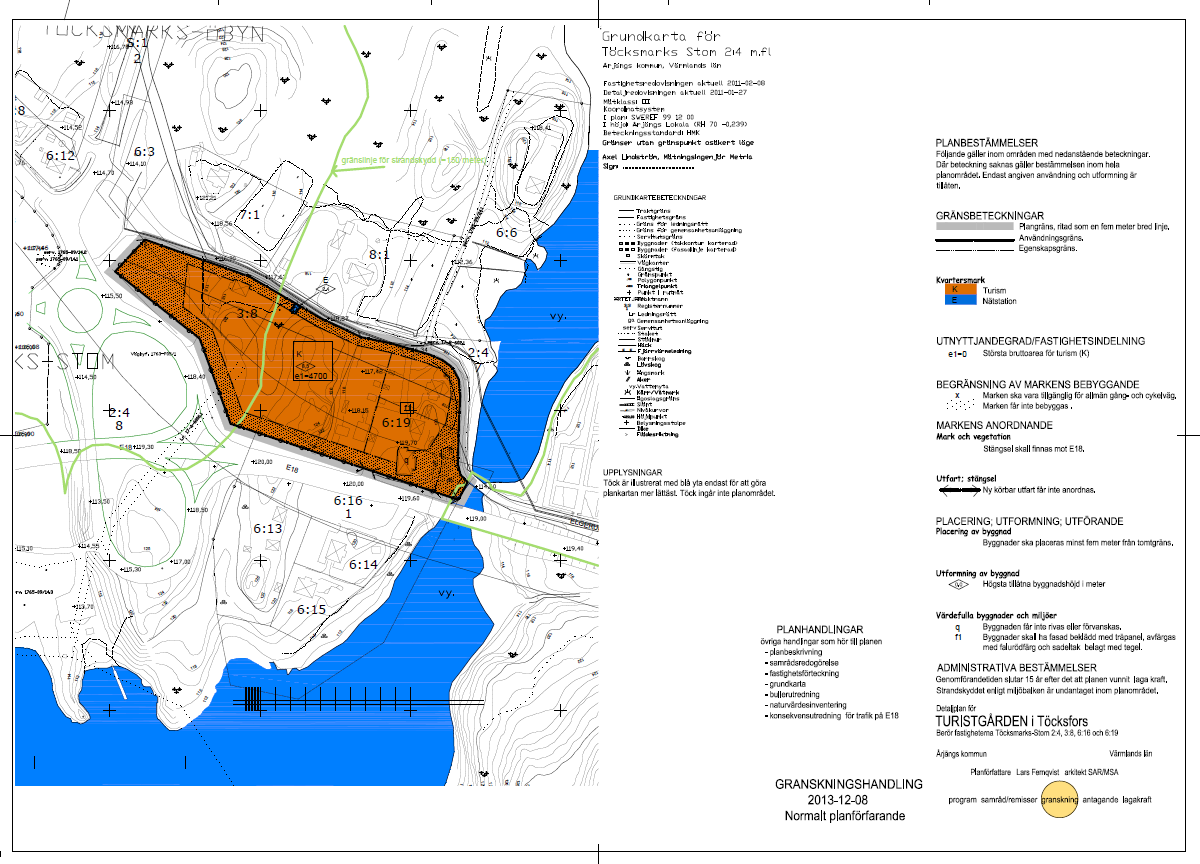 1.PLANPROCESSEN HANDLINGAR SOM HÖR TILL PLANFÖRSLAGET Planbeskrivning /denna handling/ Plankarta med planbestämmelser Grundkarta Fastighetsförteckning Illustration PM trafikbuller, WSP, 2013-04-09