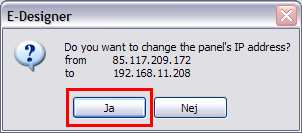 Klicka OK. Klicka Ja. Notera!