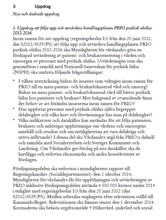 REGLERINGSBREV TILL