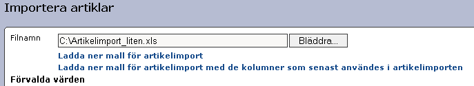 Senast uppdaterad: 11-03-02 Exder Artikelimport Sida 2 av 7 Importera Artikelregister I Exder finns möjligheten att importera/uppdatera artikelregister från Excel-fil.