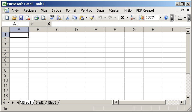 5.2. Öppna en fil i CSV-formatet i MS Excel 2003 Det är betydligt omständligare att Öppna en fil i CSV-formatet i MS Excel 2003 på ett korrekt sätt. Se beskrivning nedan.