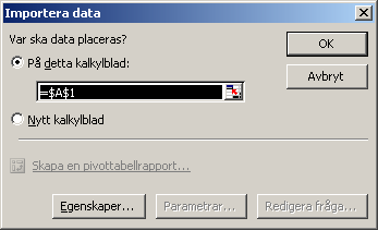 Du fortsätter nu med importguiden (steg 3 av 3): Låt Kolumndataformat vara Allmänt. Klicka på Slutför -knappen.