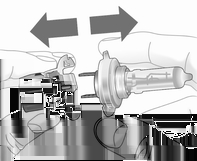 220 Bilvård Halogenstrålkastare 5-dörrars halvkombi, 4-dörrars kombikupé, Sports tourer Halvljus (1) 2. Vrid lamphållaren motsols så att den frigörs. Ta ut lamphållaren ur reflektorn.