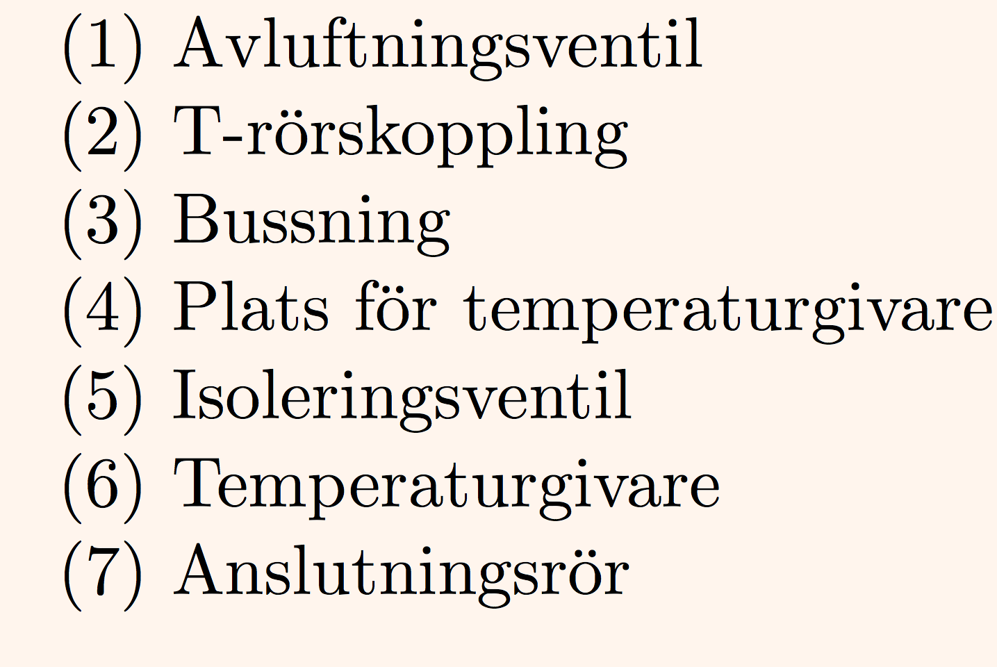 (Fortsättning) 3.2 Anslutningsrör och isolering 6 OBS! Avluftningsventil måste tåla temperaturer upp till 200 C. Figur 2: Exempel på placering av avluftningsventil 3.