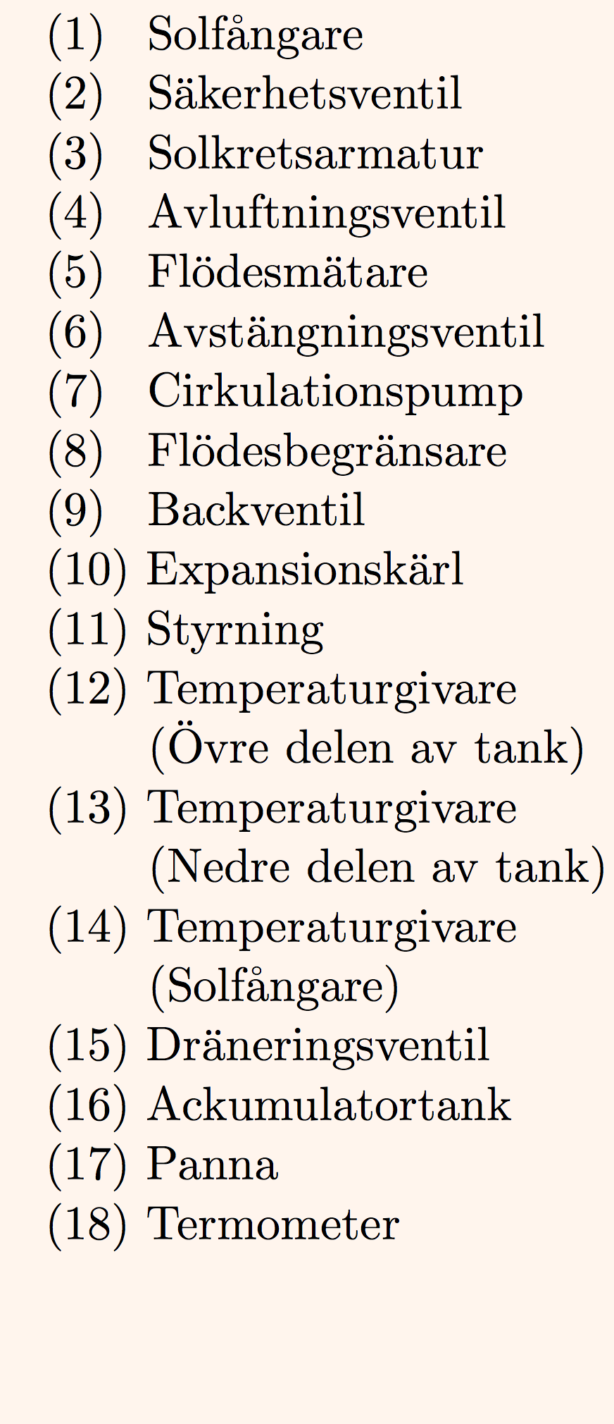 8 4 Solfångare i värmesystemet I figur 3 finns ett exempel på hur solfångarna kan kopplas till ett solvärmesystem (tappvarmvattensystem).