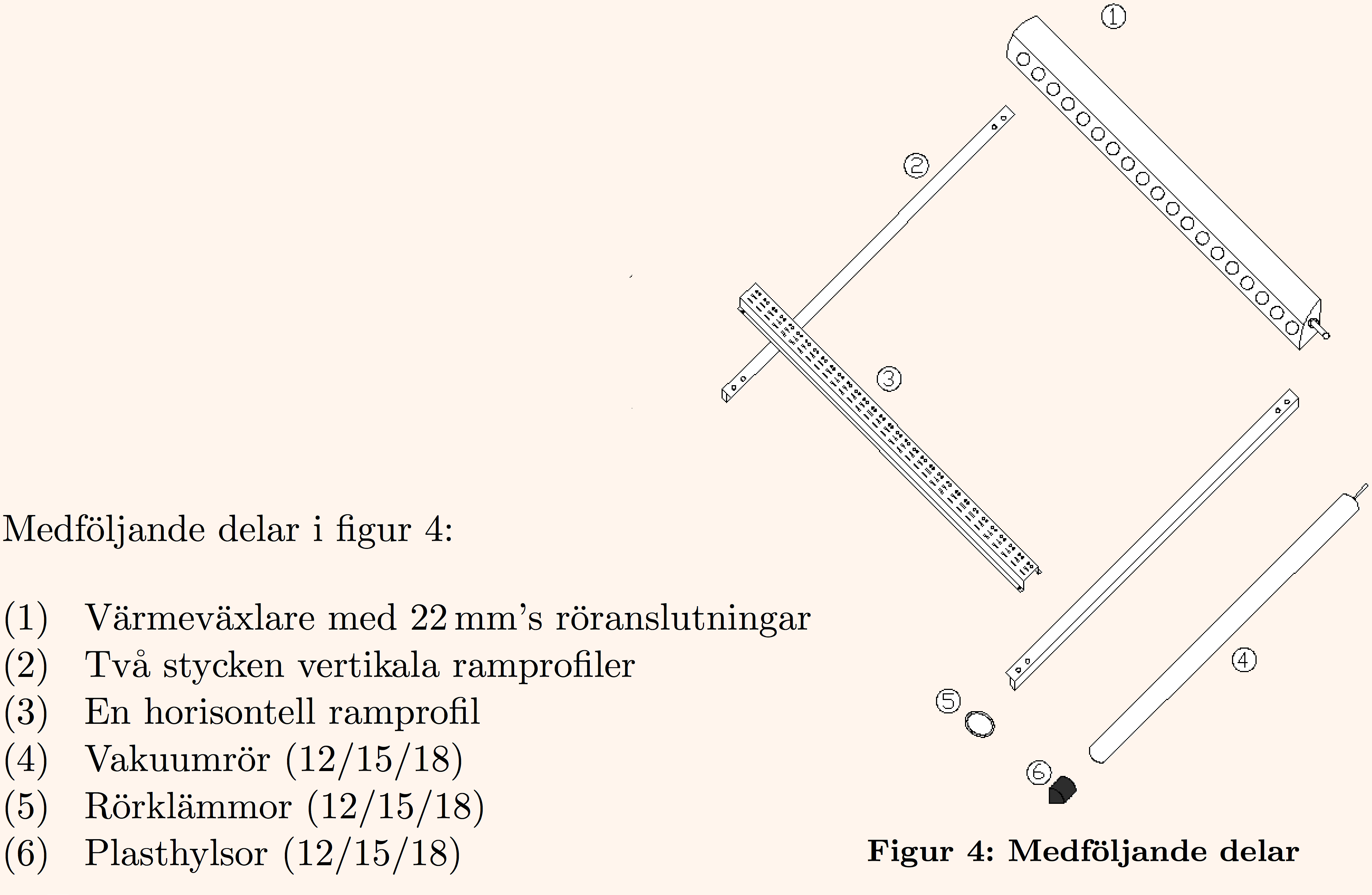 9 5 Montering av solfångare Solfångarkretsen skall företrädesvis anslutas med klämringskopplingar eller genom att hårdlödas.