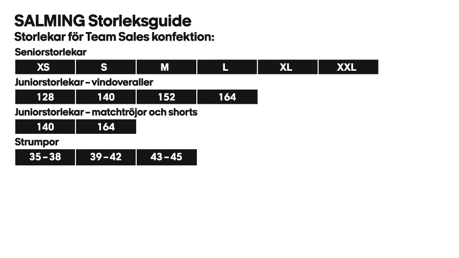 Rubrik på storleksguide För att underlätta att ni hittar rätt storlek på de produkter ni vill beställa har vi sammanställt storleksguider på de produkter som föreningen valt till sin profil.