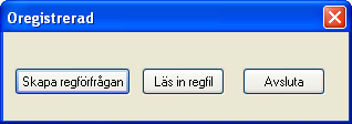 Du måste skapa regförfrågan och maila till sib@sib.se. så returnerar vi en licensfil efter att vi kontrollerat programavtalen. Läs in den av oss returnerade reg.filen.