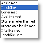 I exemplet nedan har vi först gjort ett urval på Artikelgrupp lika med Arb och sedan ytterligare ett där vi talat om att vi också vill ha Text börjar med över.