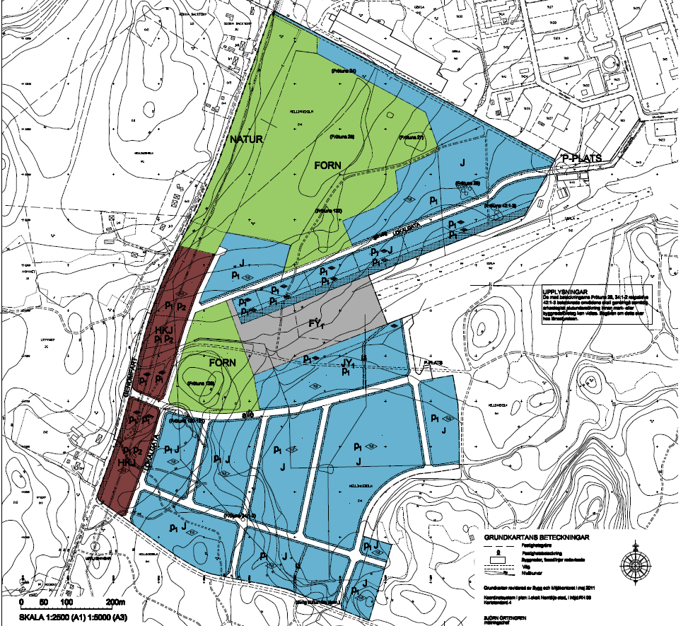 Norra Södra Figur 9. Indelning av planområdet i två delområden, norra och södra. 3.1.1 Flöden Flöden för området efter exploatering är beräknade för regn med 2, 5 och 10-års återkomsttid.