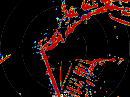 Radar Hamnläge Hamnläge är standardradarläget för användning i inlandsvatten med radarn GMR 604 xhd, 606 xhd, 1204 xhd eller 1206 xhd.