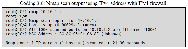 Nmap granskning av IPv4