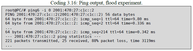 Test av Rate-limiting Ping flod genom att definiera