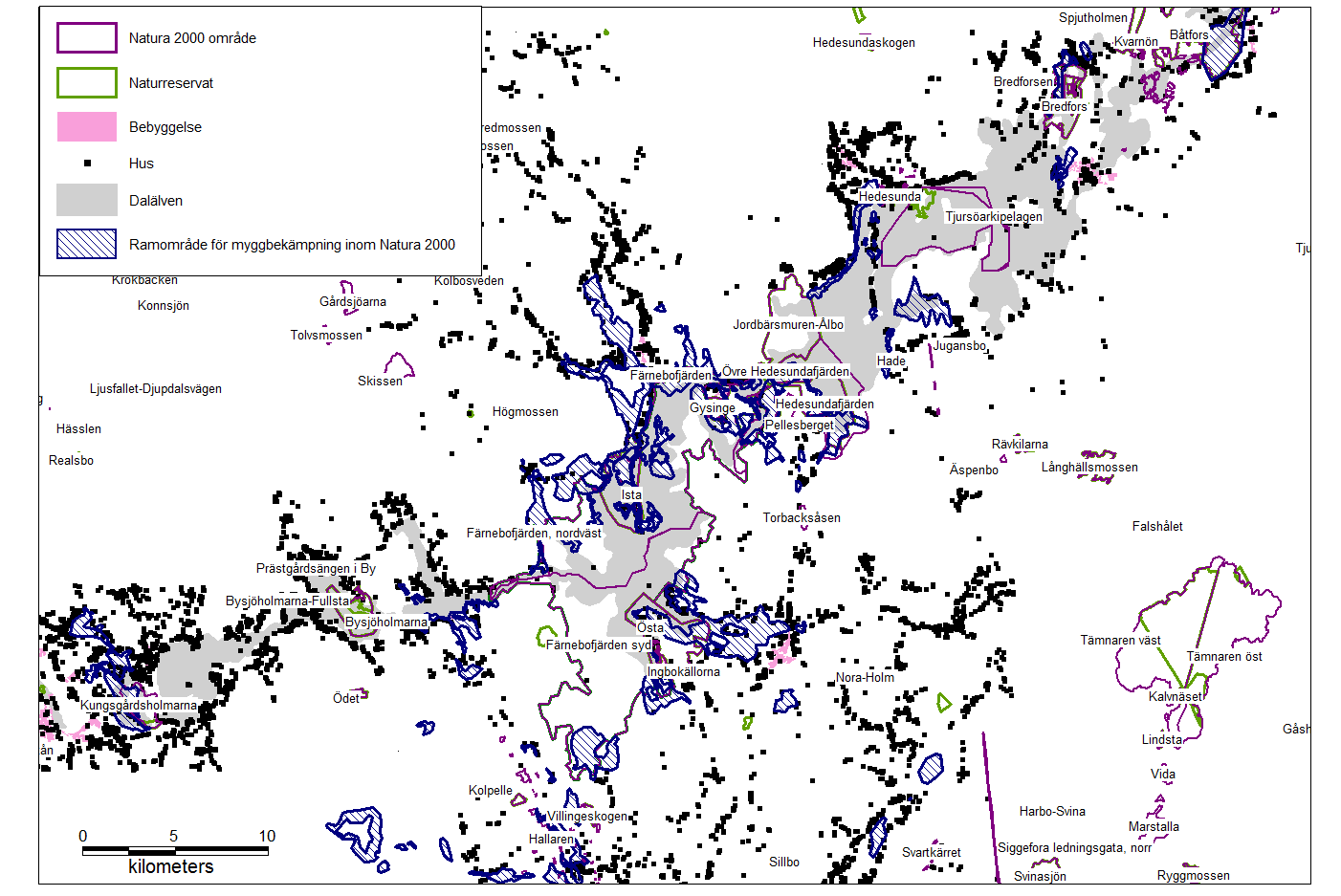 Karta 3: Översikt av Natura 2000-områden