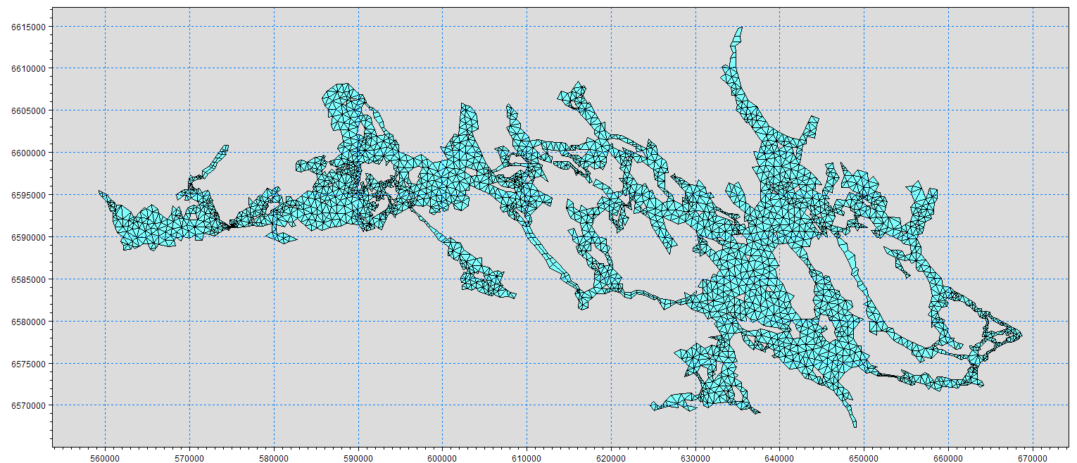 Appendix 1. Beräkningsnätet.