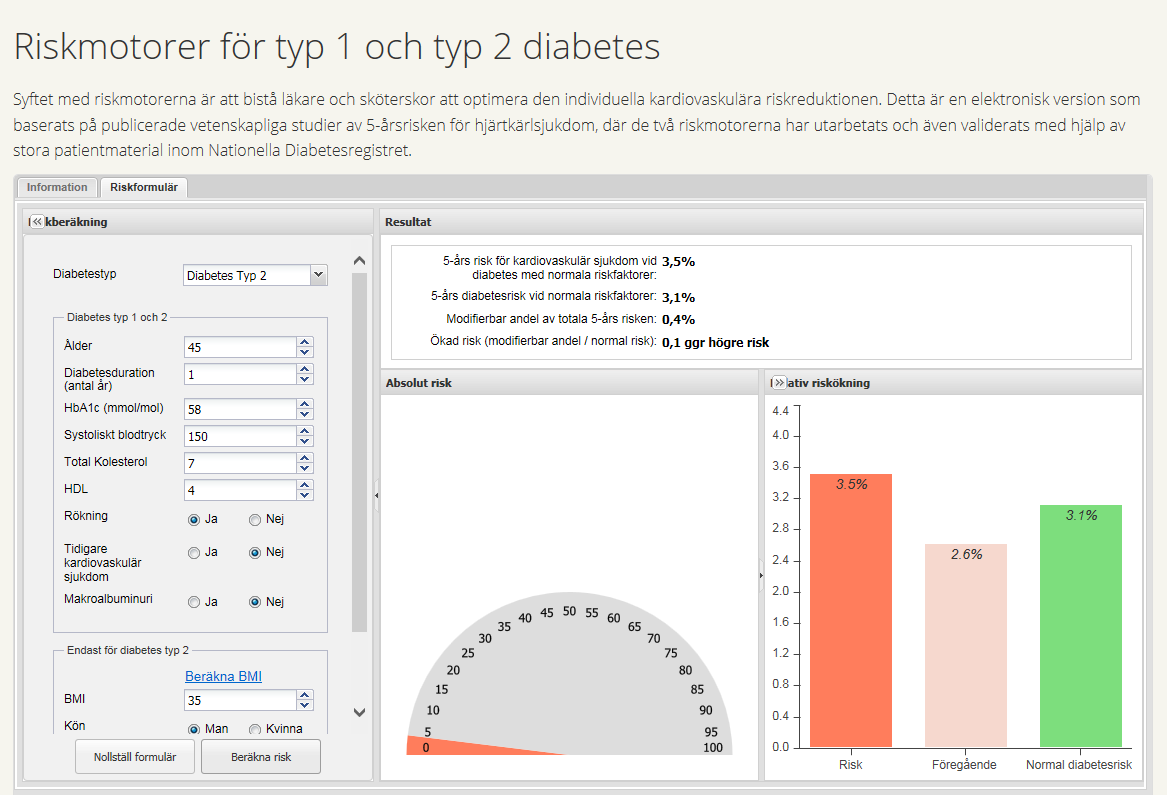 Riskmotor är dom bra? Vet patienten om sin risk? Vad är best att göra? Livsstilsförändringar?