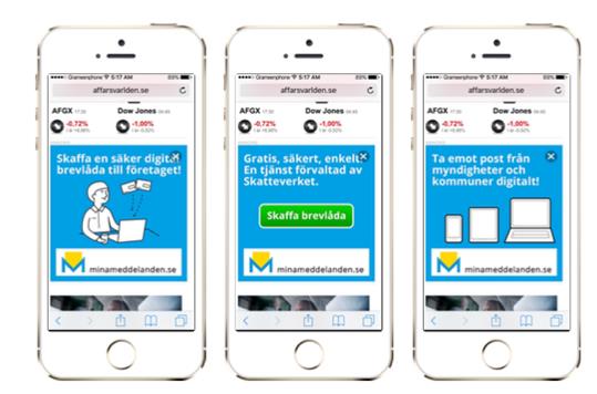 36(41) Widespace LinkedIn Annonser styrdes mot specifika branscher, yrkestitlar, erfarenheter samt kunskaper med annonser i högerspalten.