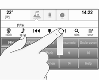 18 Grundfunktioner ljudinställningar Startskärmsapplikationer Så här visar du en favoritrad när interaktionsfältet inte visas längst ner på skärmen: Välj n.