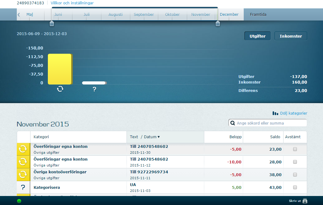 informationen, se Figur 17. Vissa testpersoner anmärker på att Danske Bank bör ändra Referensnr till OCR-nummer. Figur 17. Flera testpersoner uttrycker uppskattning över hur betalsidan är konstruerad.