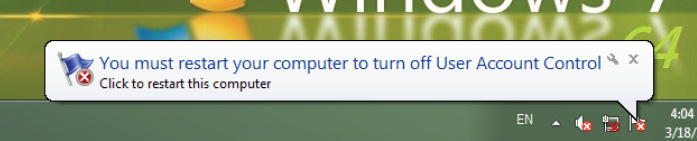 2. Välj <Ändra inställningar för User Account Control>. 3.