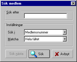 Sid 13 Manual FöreningsAdministratören Om det personnummer du skriver in på en ny medlem eller ändrar på en befintlig medlem redan finns i registret så varnar programmet om detta.