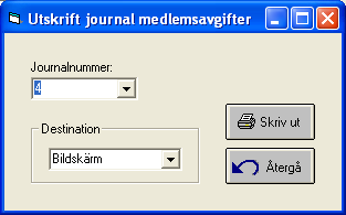 FöreningsAdministratören Manual Sid 22 Återutskrift av medlemsjournal och bokföringsunderlag Om du vill skriva ut bokföringsunderlaget eller medlemsjournalen vid ett senare tillfälle görs detta under