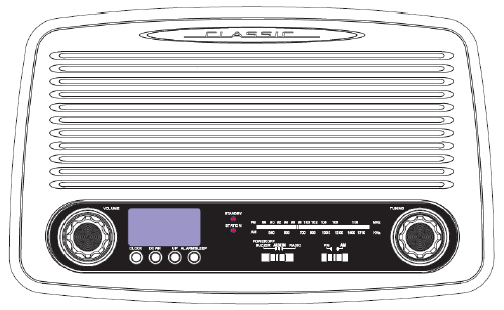 ACR-500 AM/FM Radio med Alarm klocka INSTRUKTIONS