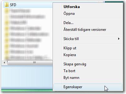 Inställningar för Windows Vista och Windows 7 Installeras en Onlineklient på en dator med Windows Vista eller senare som operativsystem måste du sätta rättigheter i Mäklarsystemets programmapp.