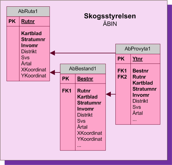 ÄBIN, Älgfoder / Ungskogsandelar (Skogsstyrelsen) Plattform: MS Access Ort: Söderhamn GIS: Ej implementerat i databasen, men använder ArcGIS 9.