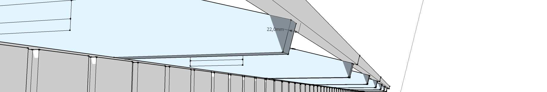 Skarva reglar över takstol och montera med 34x100, 2st / infästning.