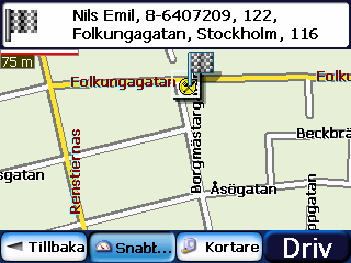 1. 2. 4. 5. 3. Bild 12 - Färdas till en favoritplats Observera: Mappen Mina favoriter är standardmapp där alla favoriter sparas om de inte tilldelats en grupp.