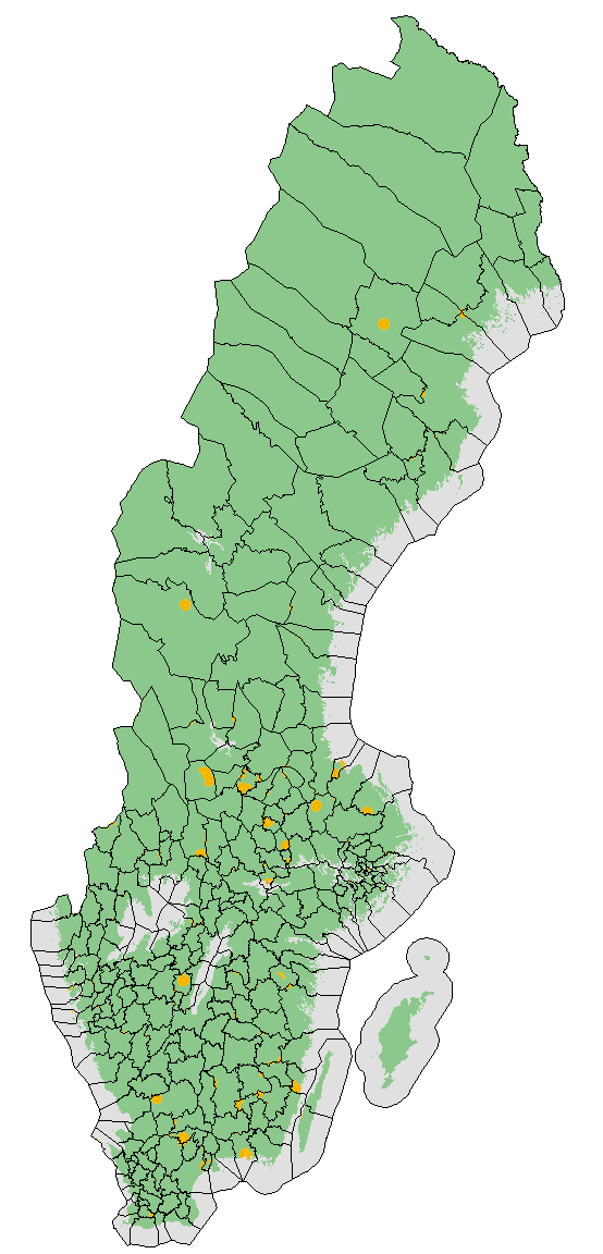 Oförändrad befolkning Total landsbygd Naturlig befolkningsförändring (Födda och döda)