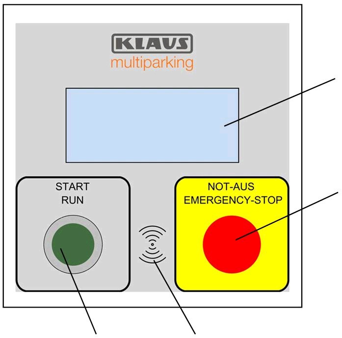 Manöverpanel Användning av TrendVario I en nödsituation Display Nöd stopp I en nödsituation, tryck på den röda NÖD STOPP KNAPPEN!